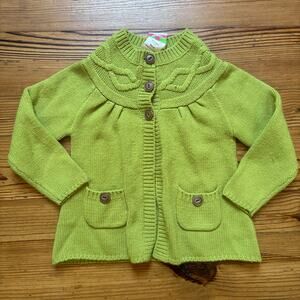 Shrimp & Grits Kids green high neck knit cape sweater SIZE 5‎